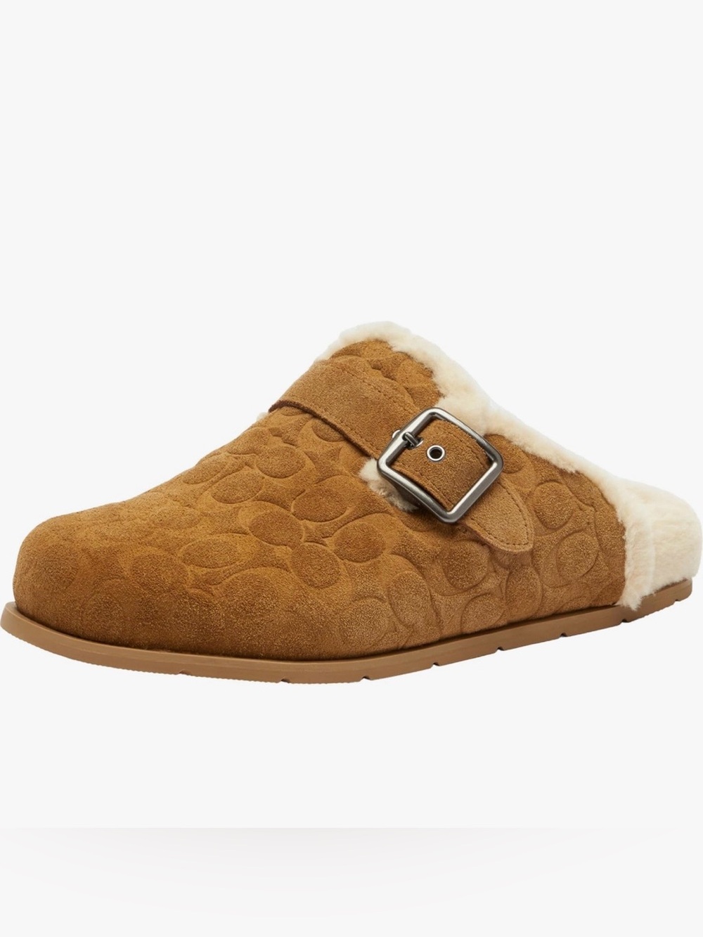 NWT Coach Buckle Clog in Tobacco color. Men’s size 10D. Wool insoles